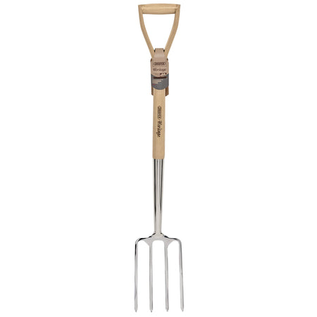 Draper Heritage Stainless Steel Border Fork with Ash Handle: Model No. DBFG/L
