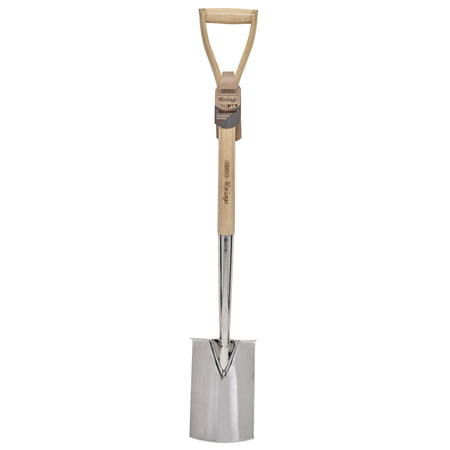 Draper Heritage Stainless Steel Border Spade with Ash Handle: Model No. DBSG/L