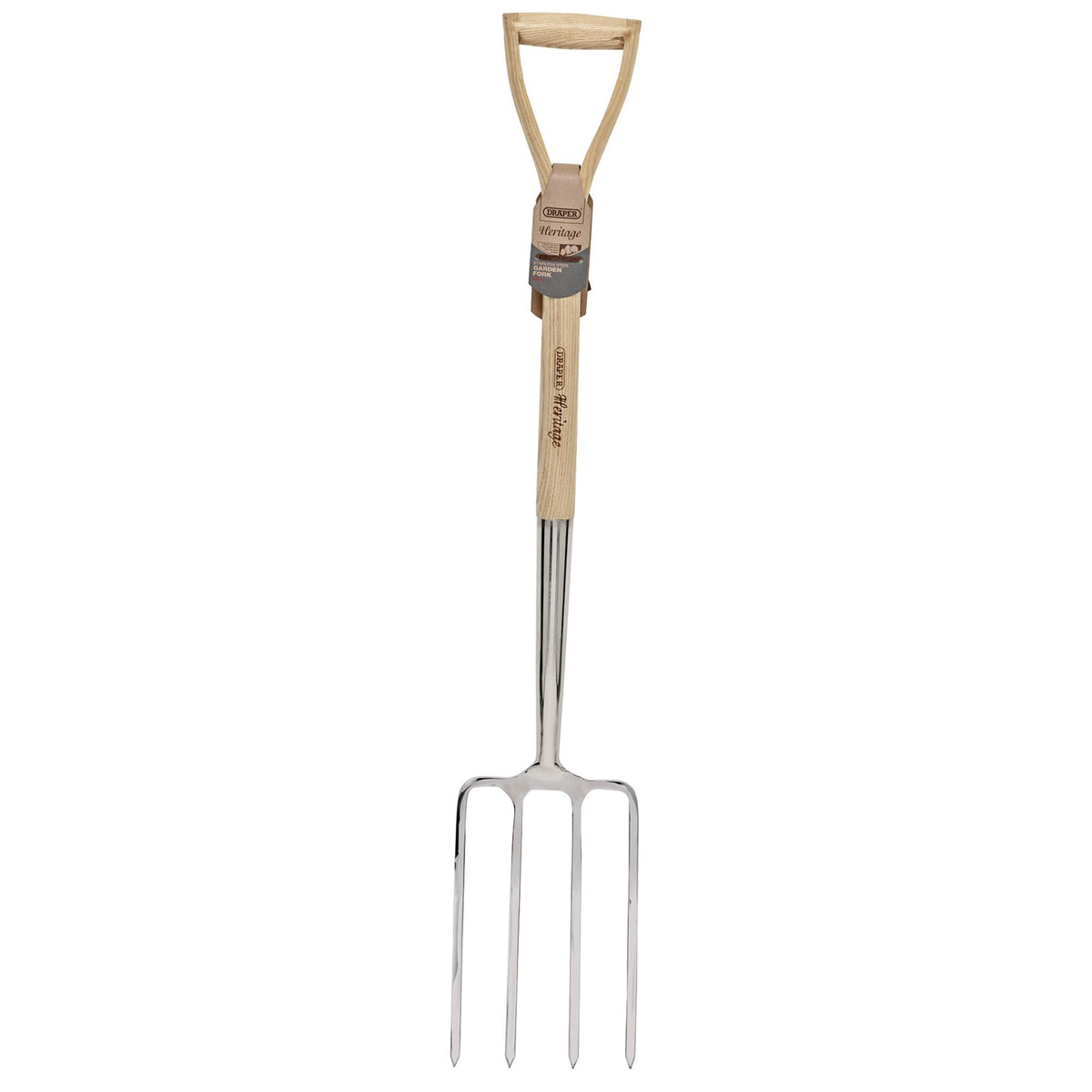 Draper Heritage Stainless Steel Digging Fork with Ash Handle: Model No. DDFG/L