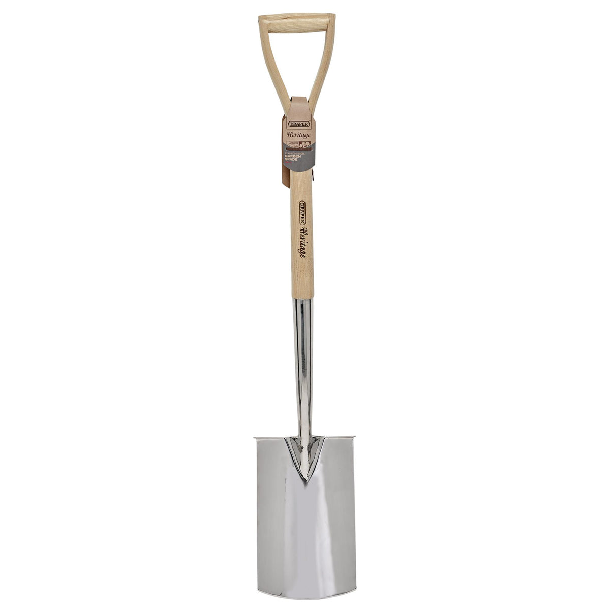 Draper Heritage Stainless Steel Digging Spade with Ash Handle: Model No. DDSG/L