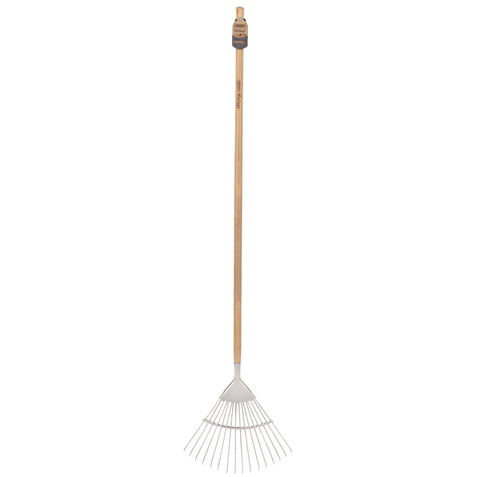 Draper Heritage Stainless Steel Lawn Rake with Ash Handle: Model No. DGLRG/L