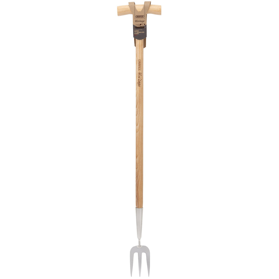 Draper Heritage Stainless Steel Fork With Ash Long Handle: Model No. GLTFG/L