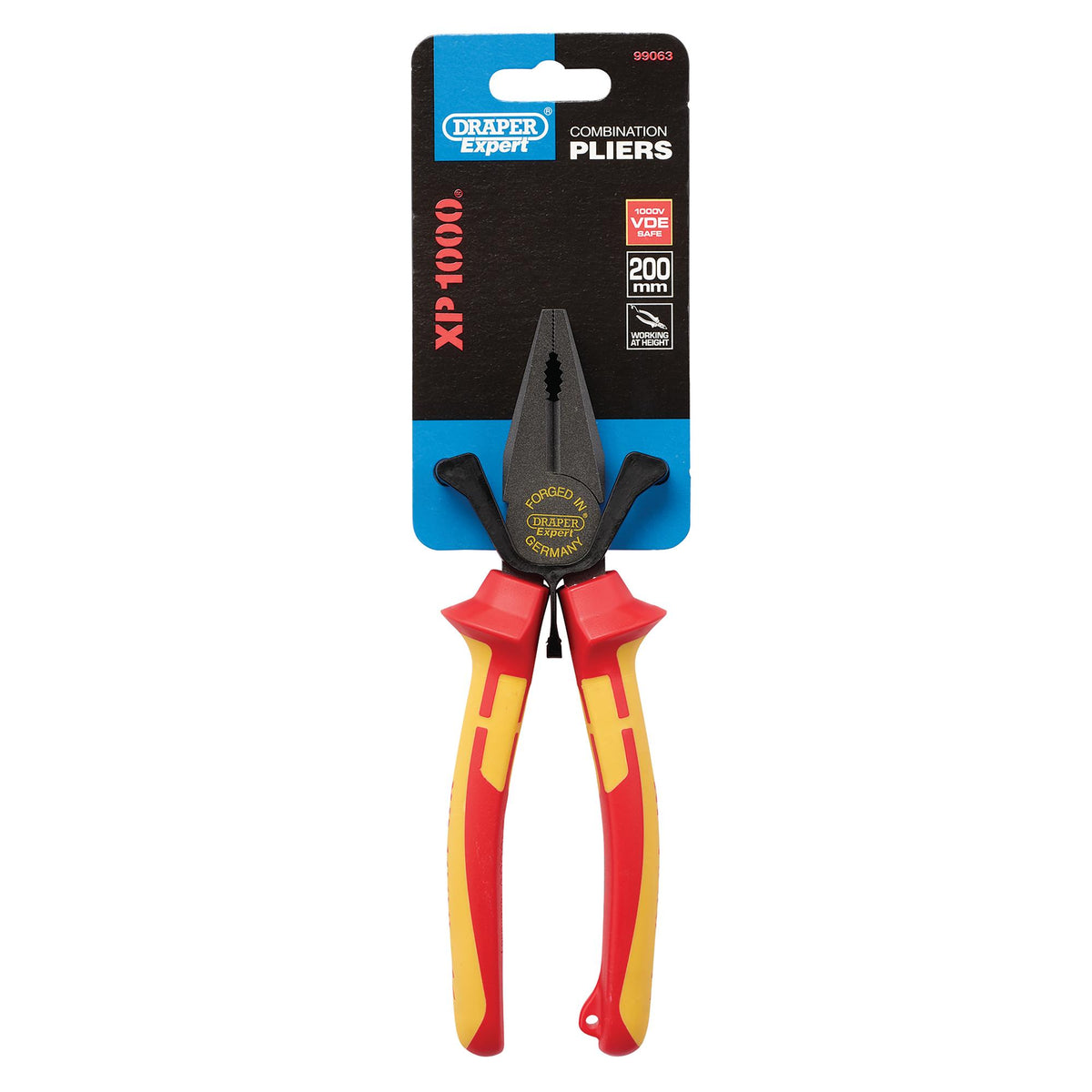 XP1000 VDE Combination Pliers, 200mm, Tethered: Model No. XP1000CP
