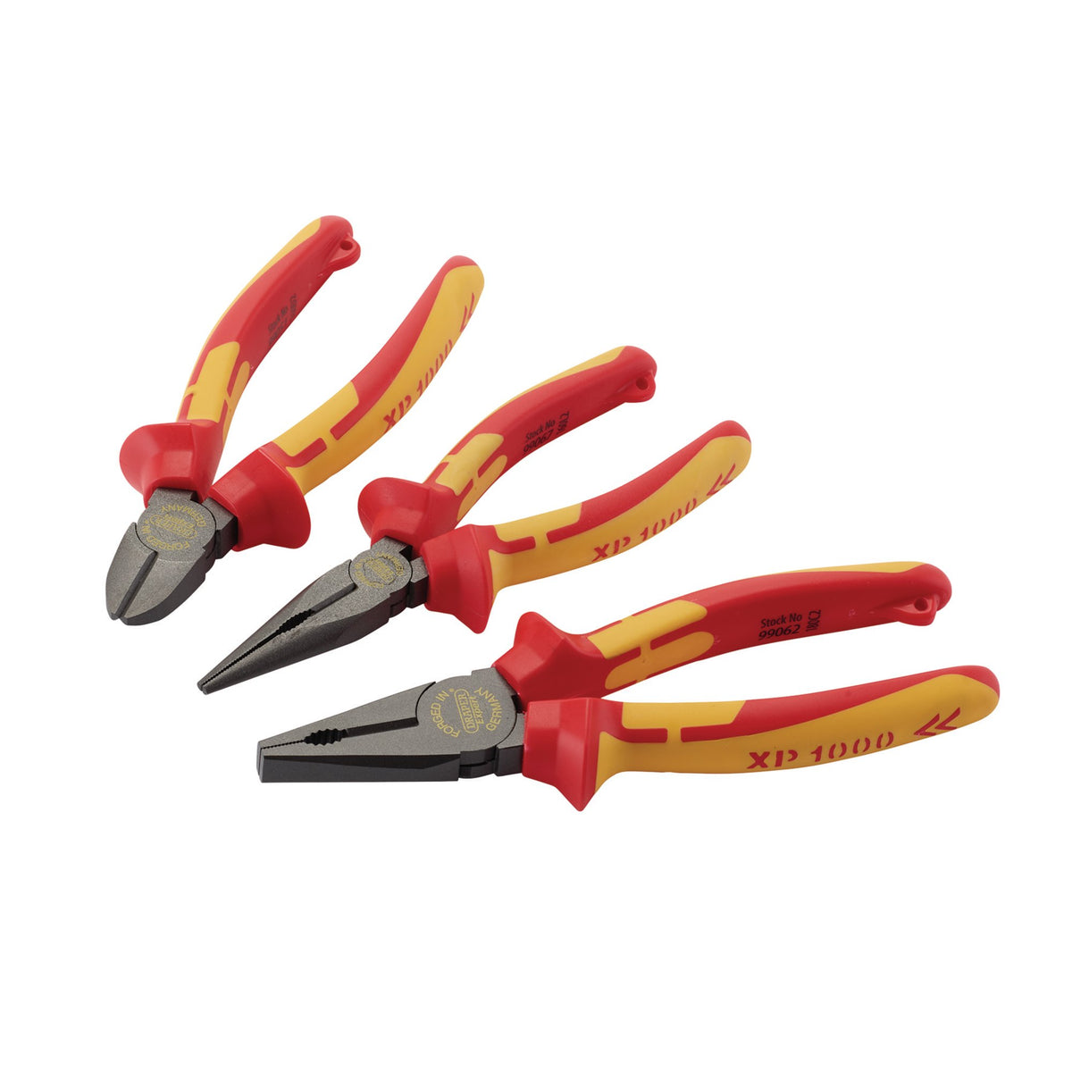 XP1000 VDE Pliers Set, Tethered (3 Piece): Model No. XP1000S3