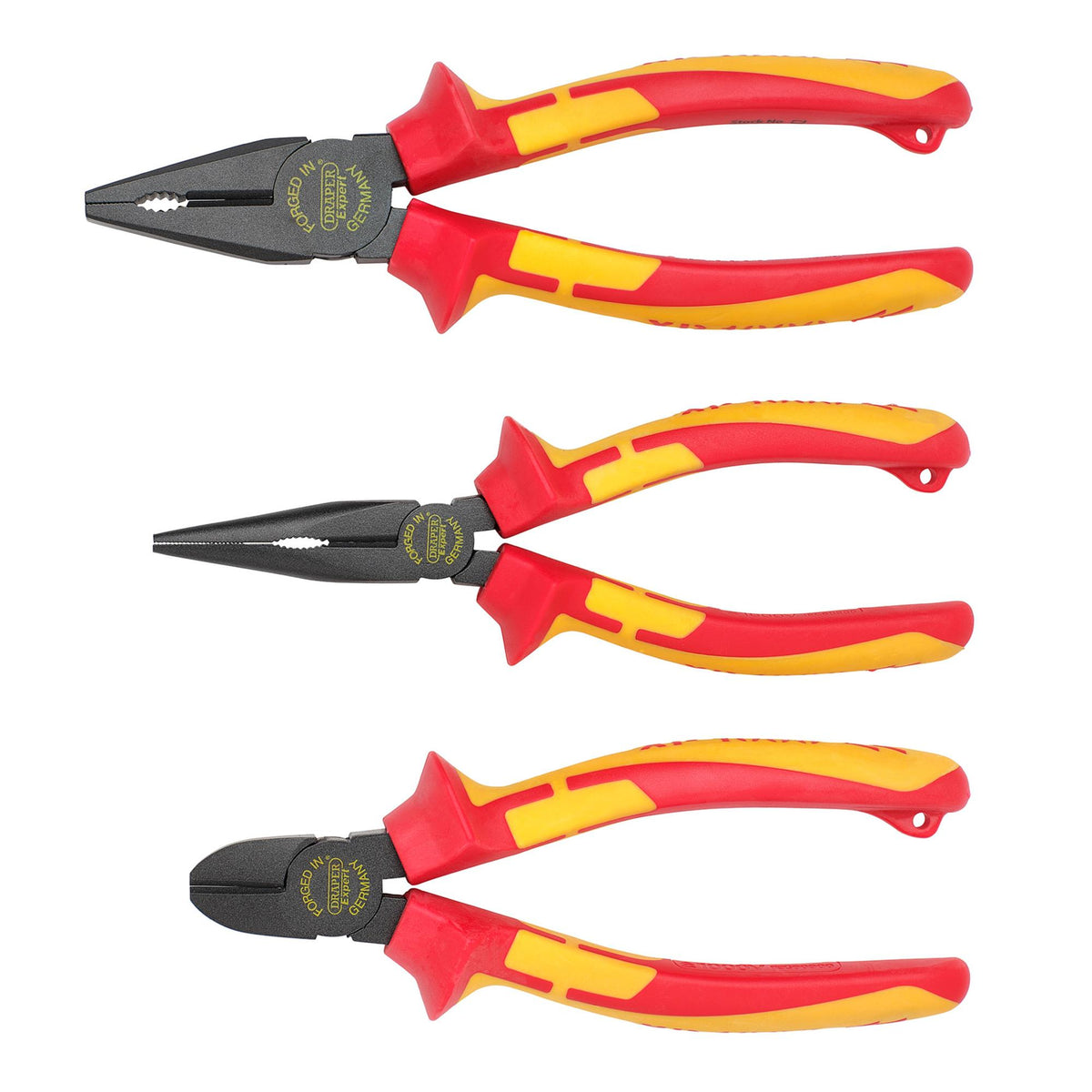 XP1000 VDE Pliers Set, Tethered (3 Piece): Model No. XP1000S3