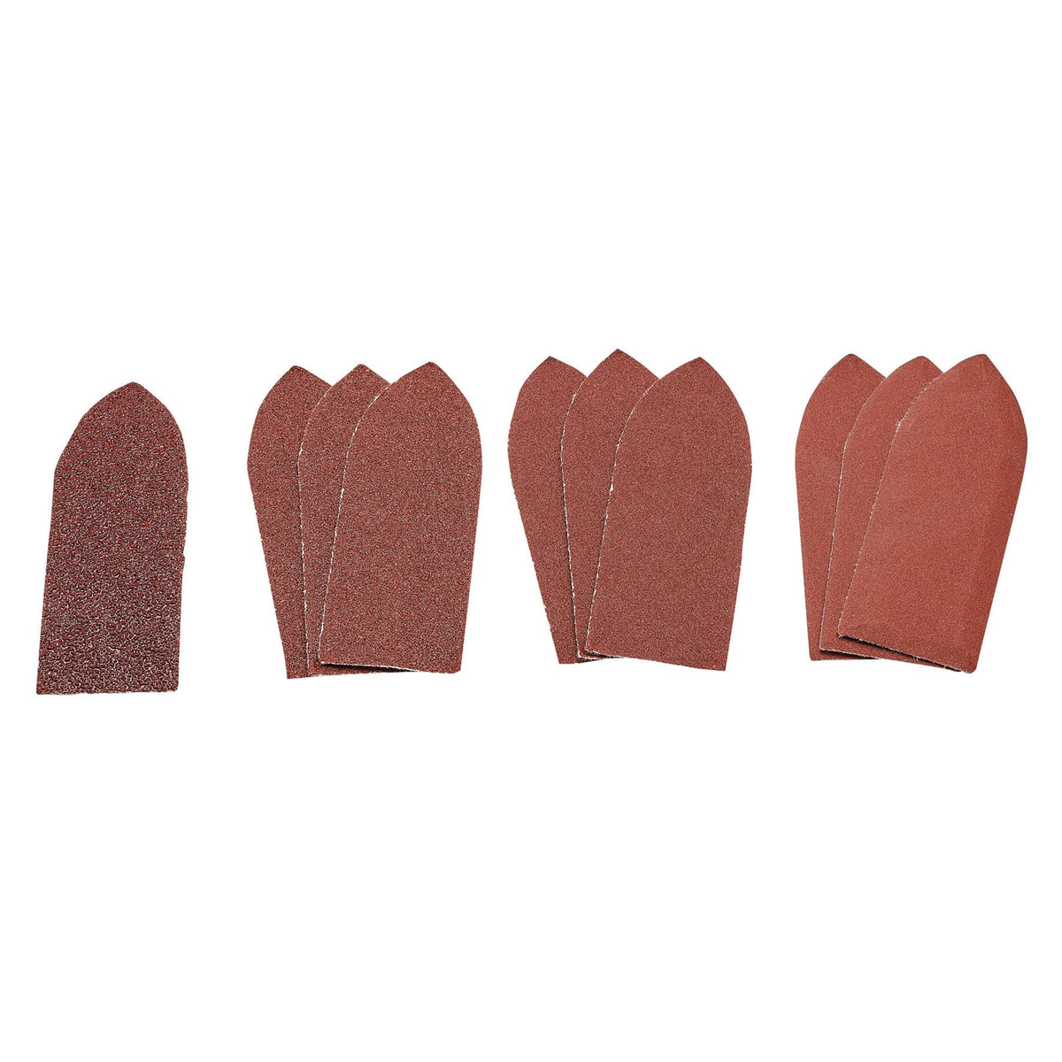Draper Assorted Pack of Ten Hook and Loop Aluminium Oxide Sanding Sheets (32 x 92mm) Model No. APT259