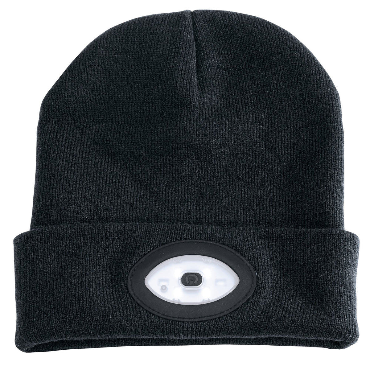 Draper Beanie Hat with 1W Rechargeable Torch - 100 Lumens (Black, One Size) Model No. BT-B