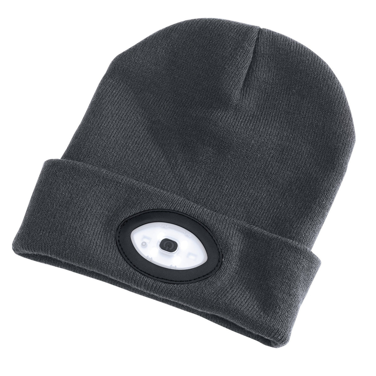Draper Beanie Hat with 1W Rechargeable Torch - 100 Lumens (Grey, One Size) Model No. BT-G