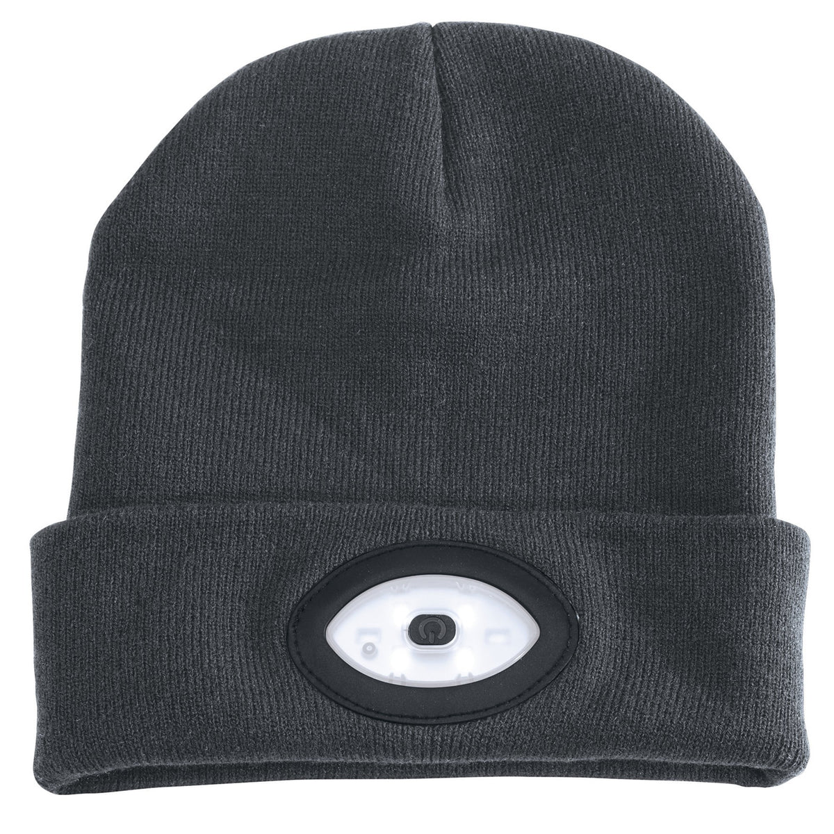 Draper Beanie Hat with 1W Rechargeable Torch - 100 Lumens (Grey, One Size) Model No. BT-G