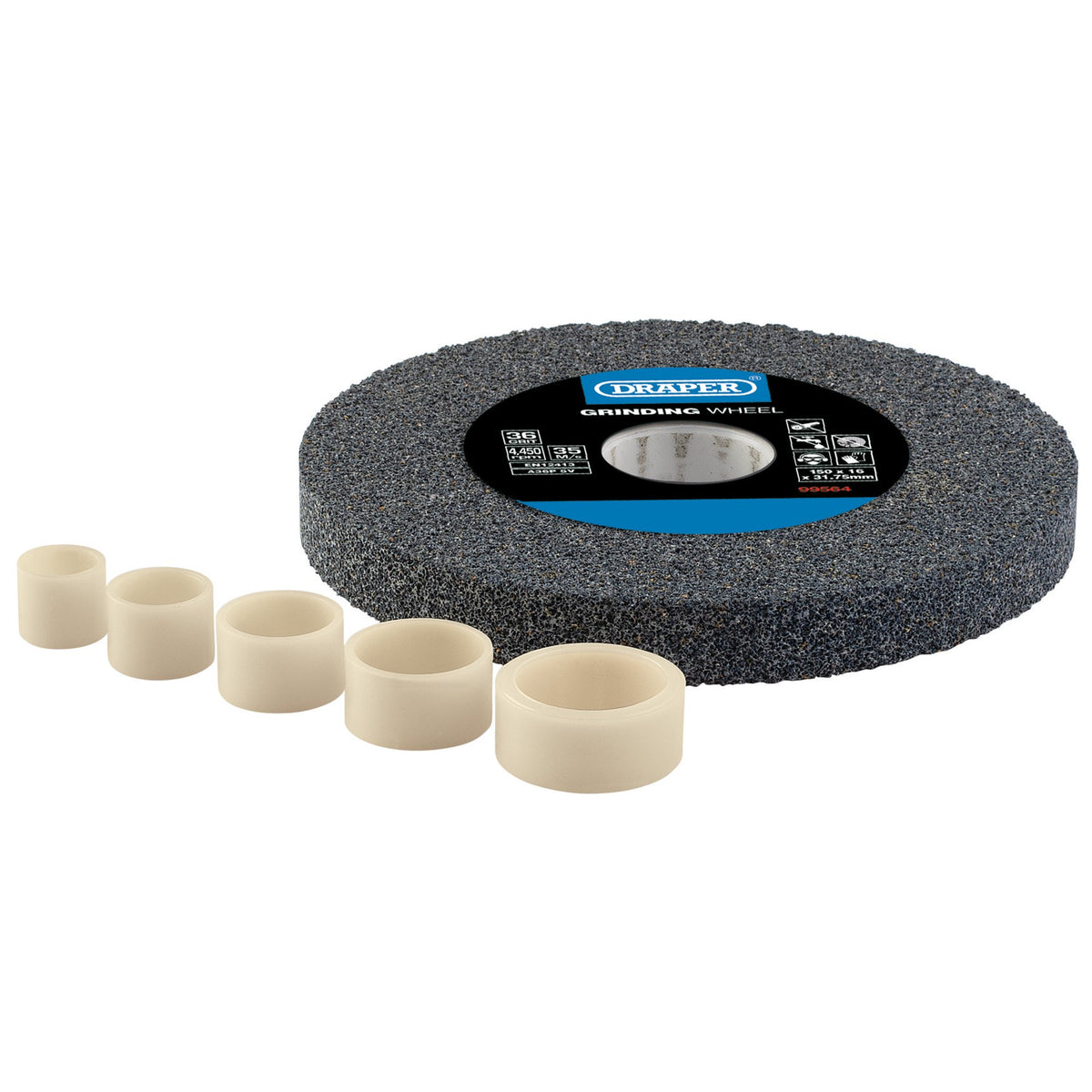 Draper Aluminium Oxide Bench Grinding Wheel 36G (150mm x 16mm) Model No. BG15016C