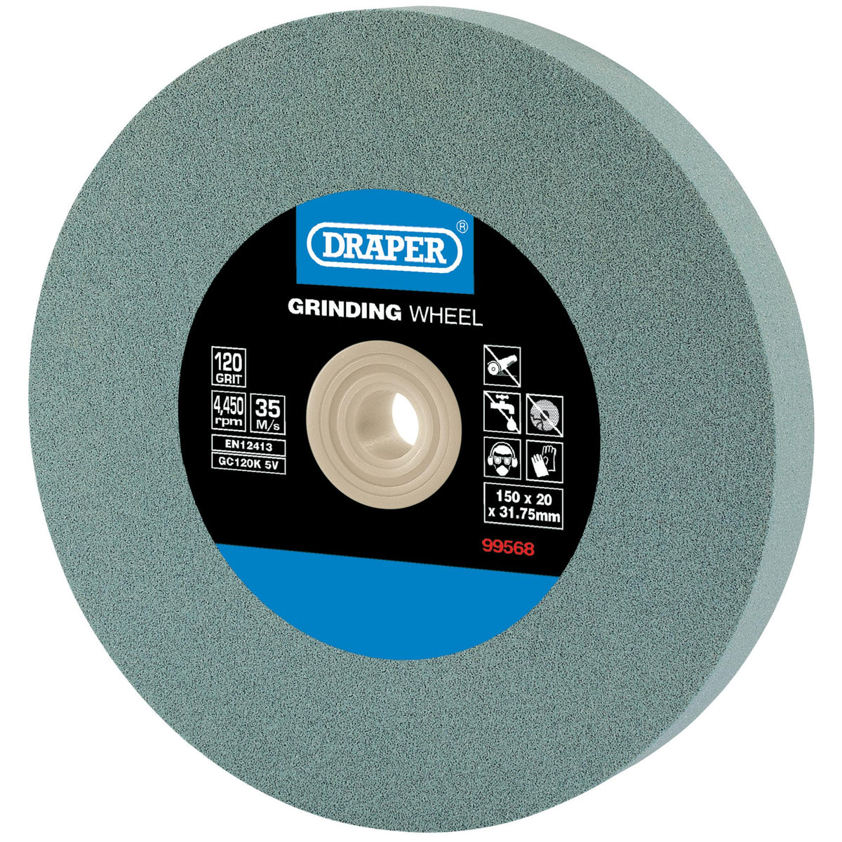 Draper Silicon Carbide Bench Grinding Wheel 120G (150mm x 20mm) Model No. BG15020S