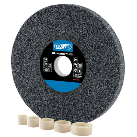 Draper Aluminium Oxide Bench Grinding Wheel 36G (200mm x 25mm) Model No. BG20025C