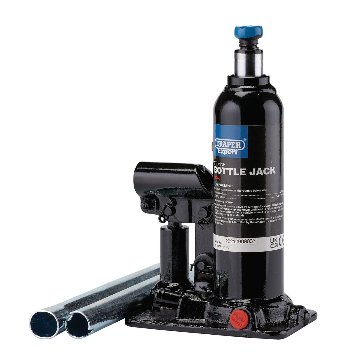 Draper Expert Hydraulic Bottle Jack, 2 Tonne: Model No. BJE2