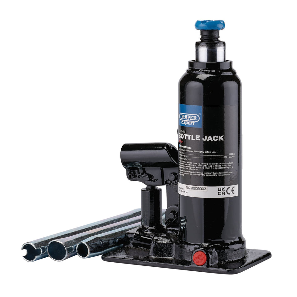 Draper Expert Hydraulic Bottle Jack, 5 Tonne: Model No. BJE5
