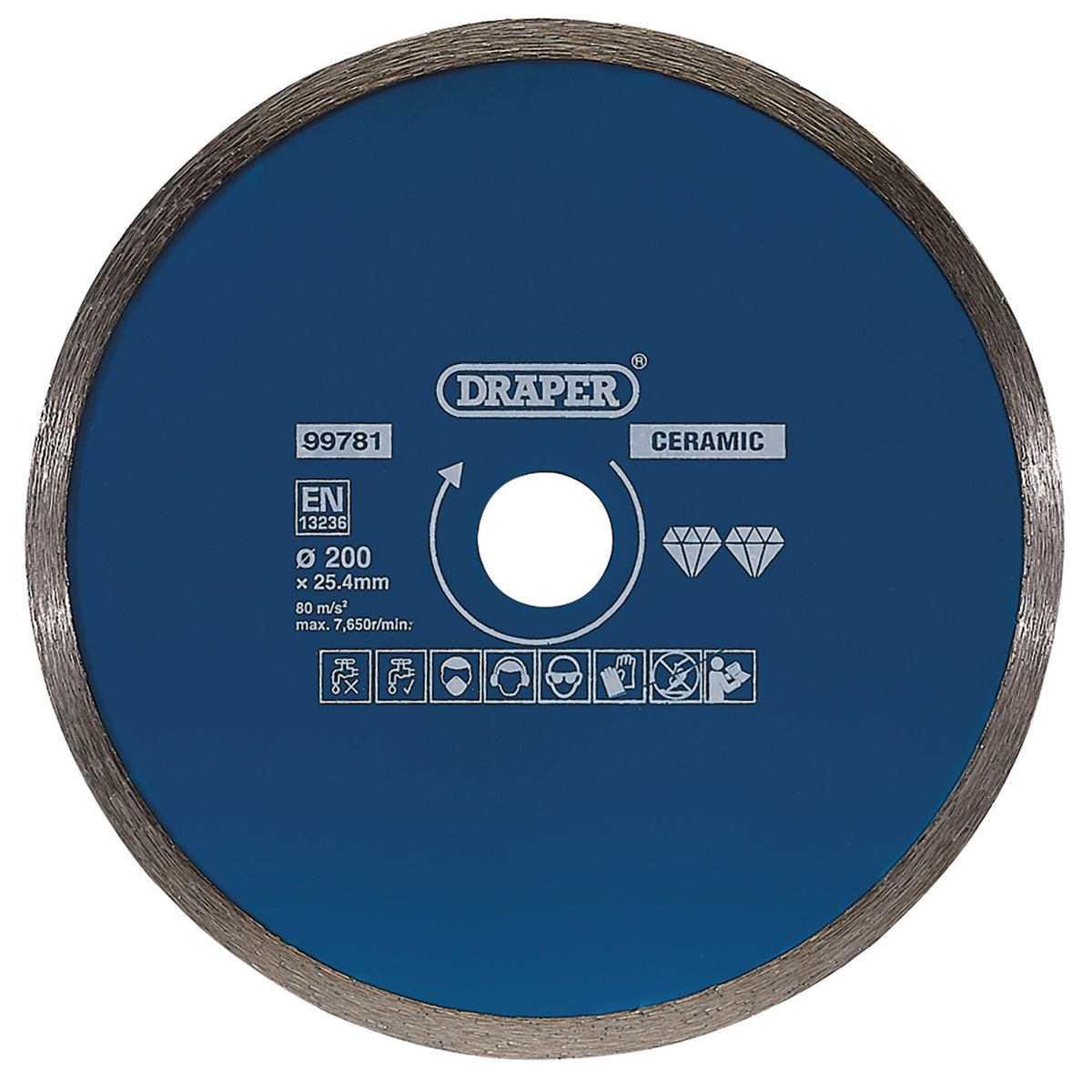Draper Continuous Diamond Blade (200mm) Model No. DBC4