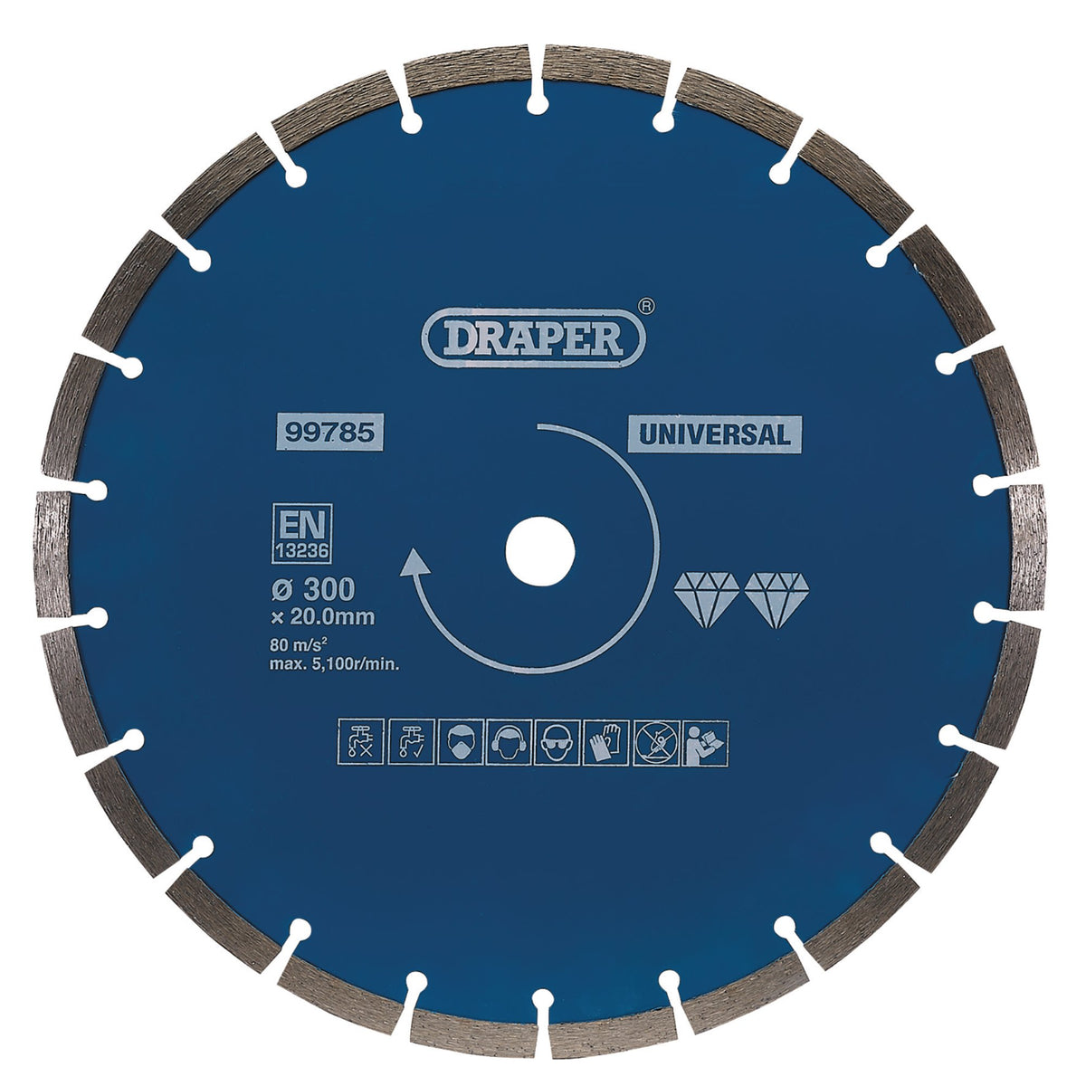 Draper Segmented Diamond Blade (300mm) Model No. DBS4