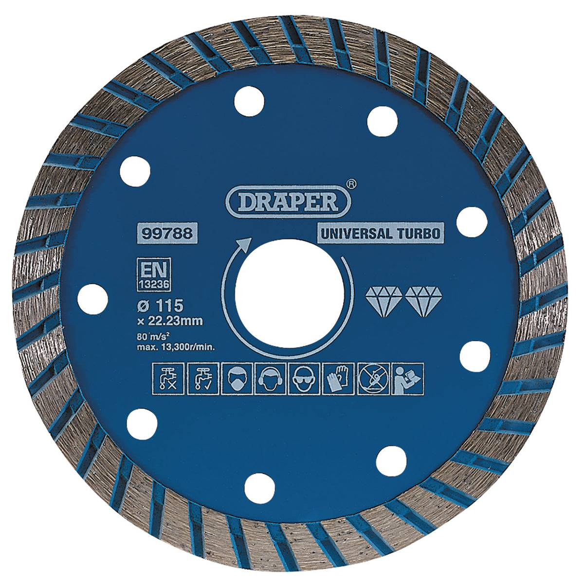 Draper Turbo Diamond Blade, 115mm Model No. DBT1