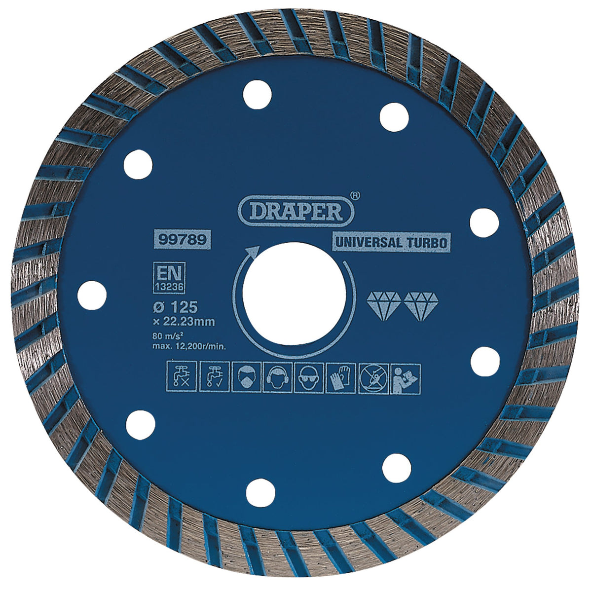 Draper Turbo Diamond Blade, 125mm Model No. DBT2