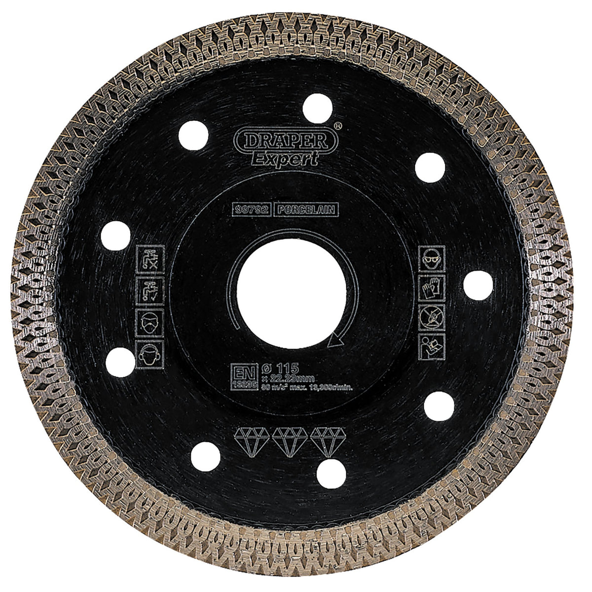 Draper Turbo-X Porcelain Diamond Blade (115mm) Model No. DBX1