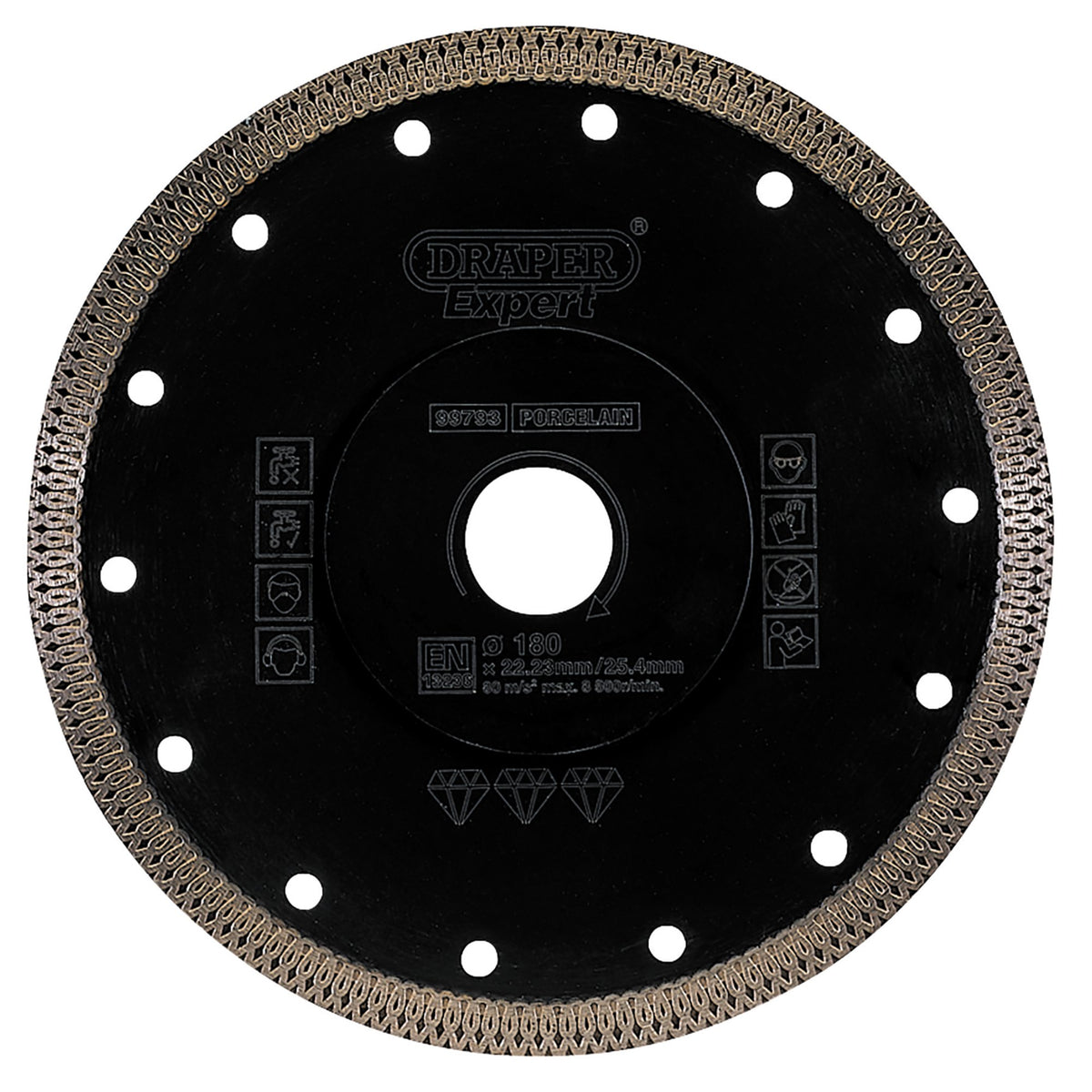 Draper Turbo-X Porcelain Diamond Blade (180mm) Model No. DBX2