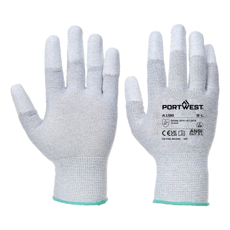 Antistatic PU Fingertip Glove