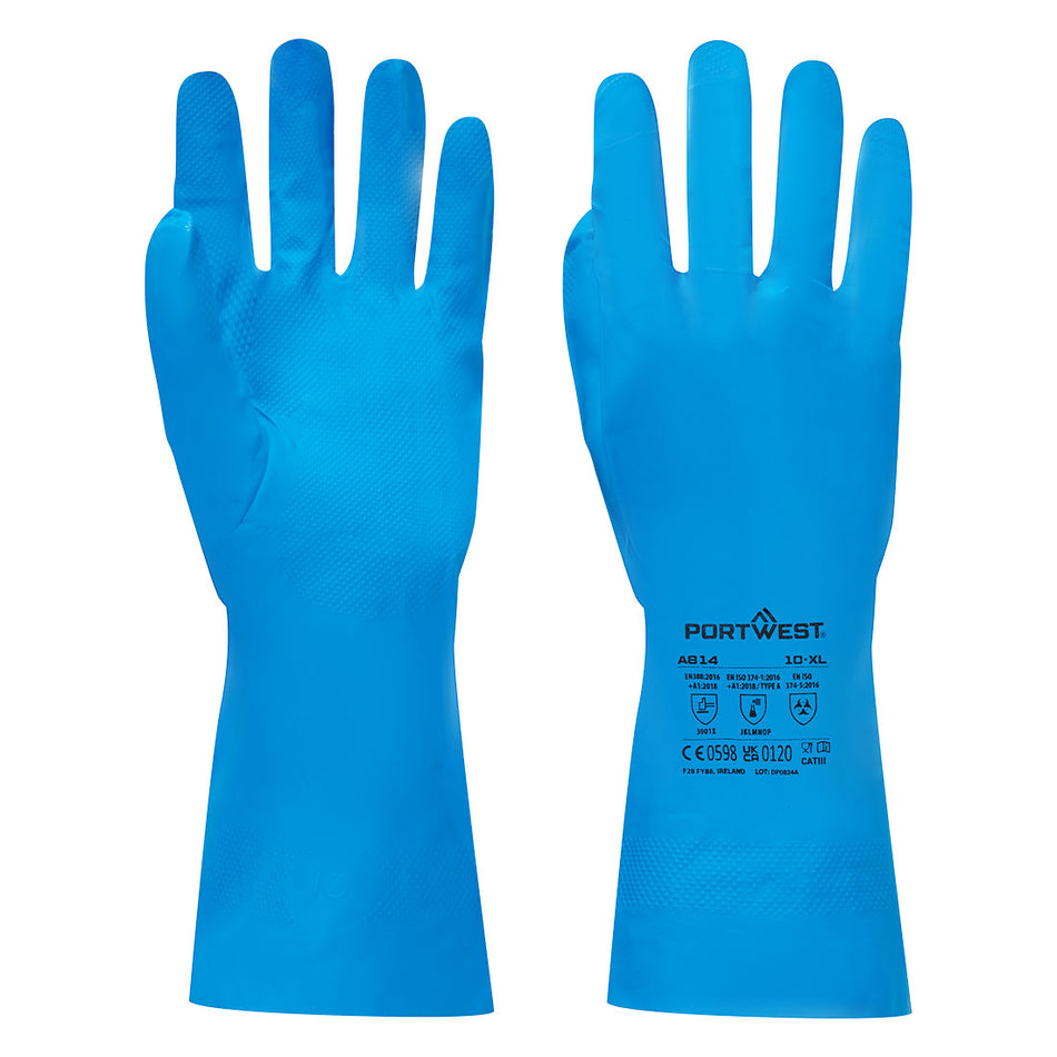 Food-Approved Nitrile Gauntlet - Style PW- A814