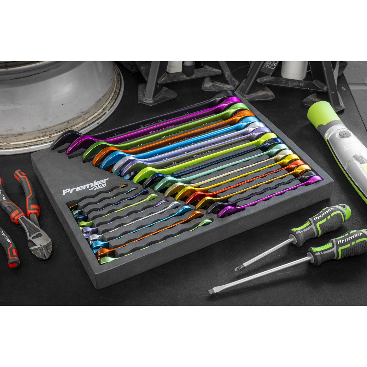Sealey Premier Multi-Coloured Combination Spanner Set 25pc Model No-AK63268