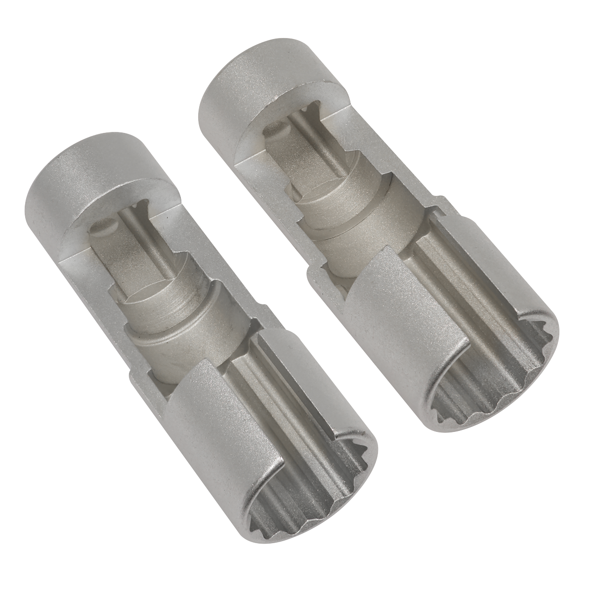 Sealey Slim Profile Diesel Piezo Injector Pipe Sockets 3/8"Sq Drive 17 & 18mm 2pc Model No-AK6902