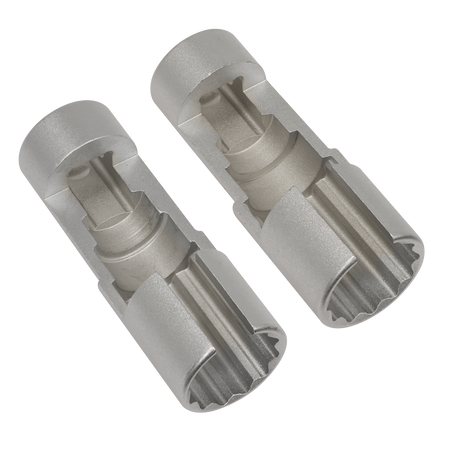 Sealey Slim Profile Diesel Piezo Injector Pipe Sockets 3/8"Sq Drive 17 & 18mm 2pc Model No-AK6902