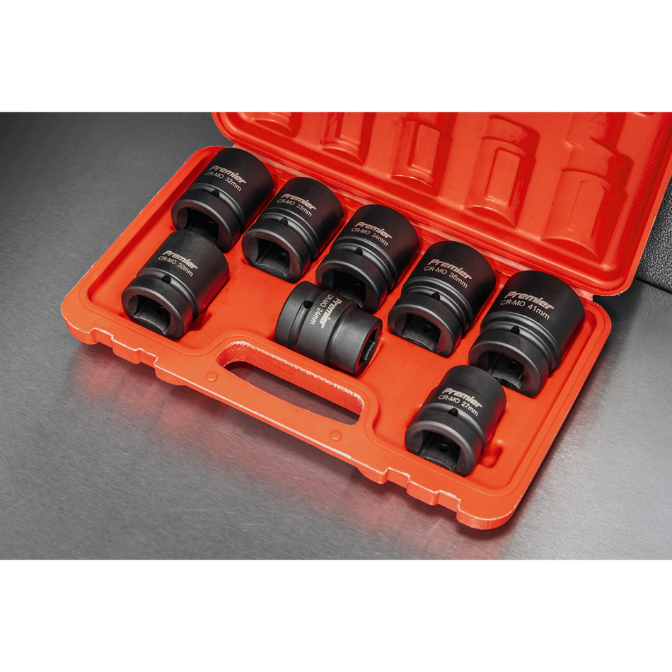 Sealey Premier Impact Socket Set 1"Sq Drive 8pc Model No-AK889M