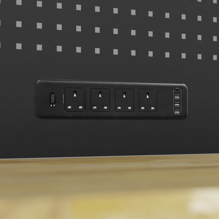 Sealey Superline PRO® Modular Pegboard Back Panel with Power Bar 1500mm Model No-APMWB60PB