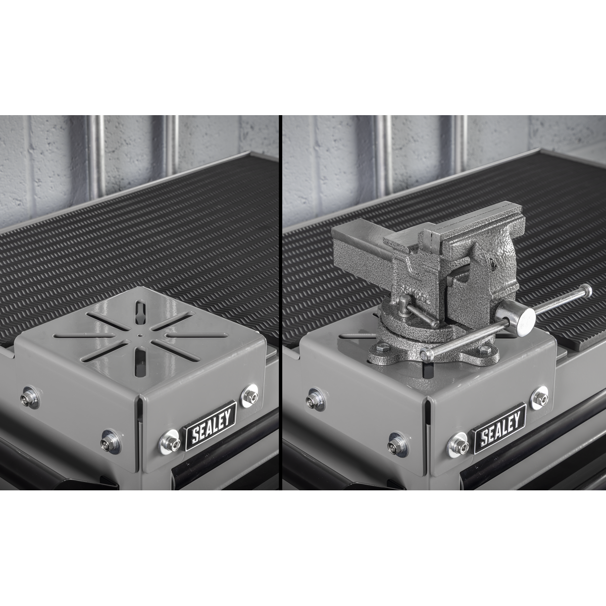 Sealey Superline PRO® Rollcab 6 Drawer with Vice Base - Grey/Black Model No-APMWS2