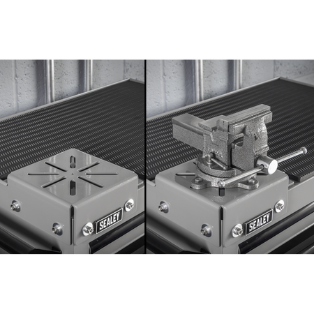 Sealey Superline PRO® Rollcab 6 Drawer with Vice Base - Grey/Black Model No-APMWS2