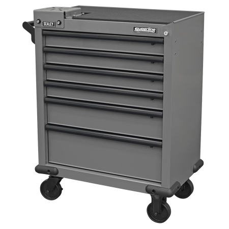 Sealey Superline PRO® Rollcab 6 Drawer with Vice Base - Grey/Black Model No-APMWS2