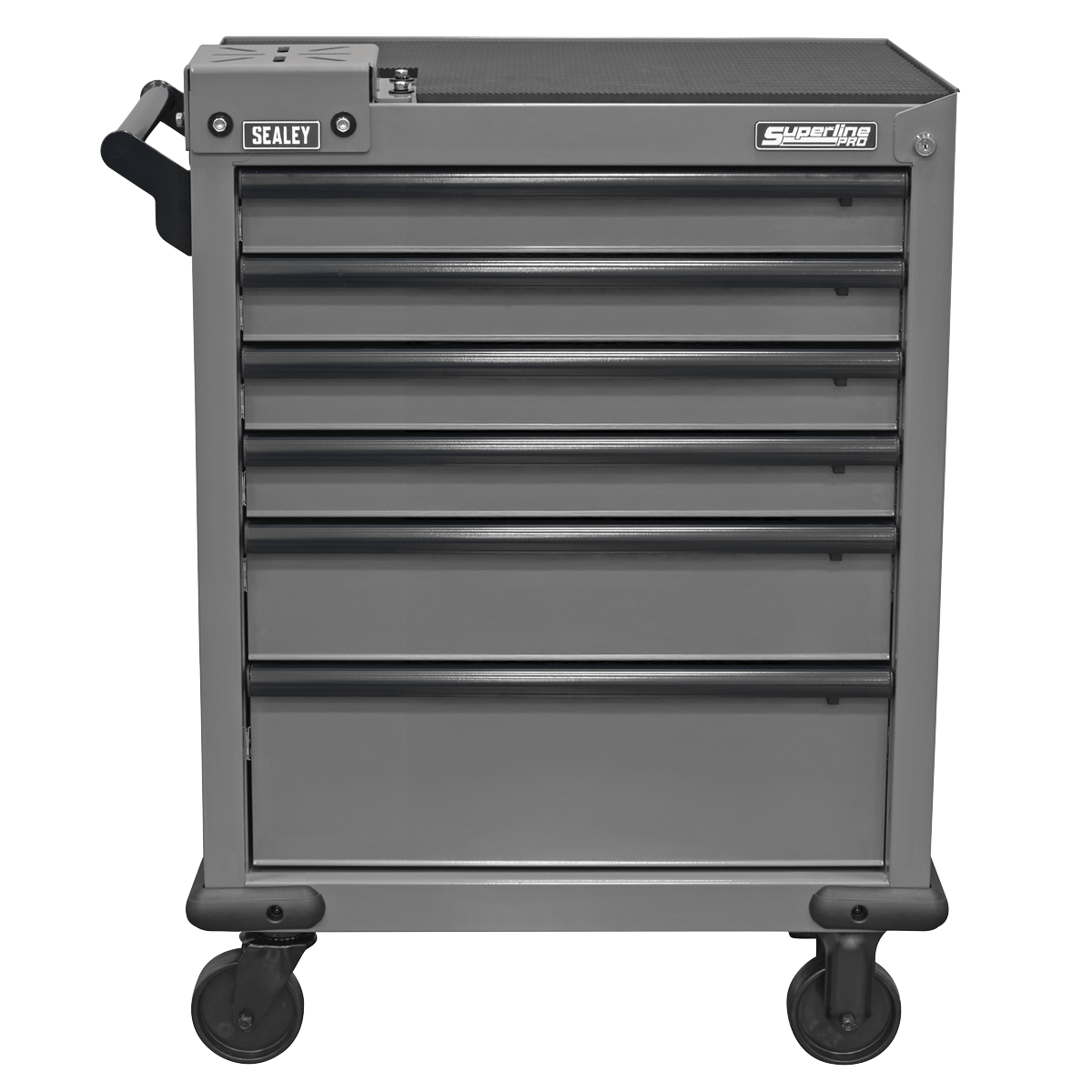 Sealey Superline PRO® Rollcab 6 Drawer with Vice Base - Grey/Black Model No-APMWS2
