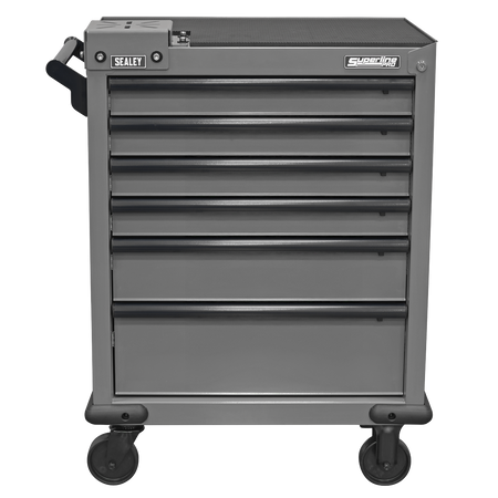 Sealey Superline PRO® Rollcab 6 Drawer with Vice Base - Grey/Black Model No-APMWS2