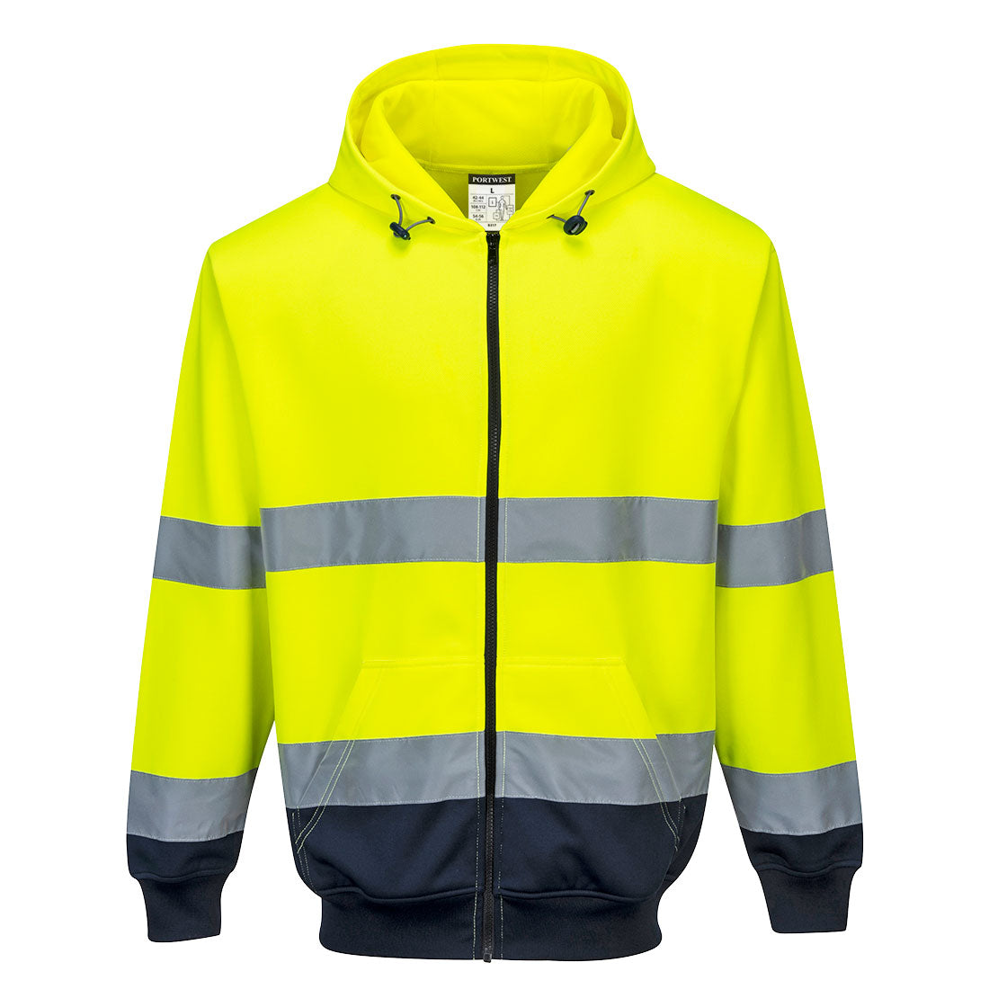 Hi-Vis 2-Tone Zip Front Hoodie - Style PW- B317