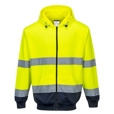 Hi-Vis 2-Tone Zip Front Hoodie - Style PW- B317