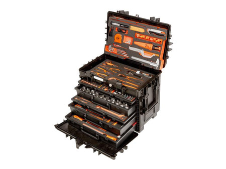 MOBILE Rigid Tool Case on Wheels Kit, 200 Piece