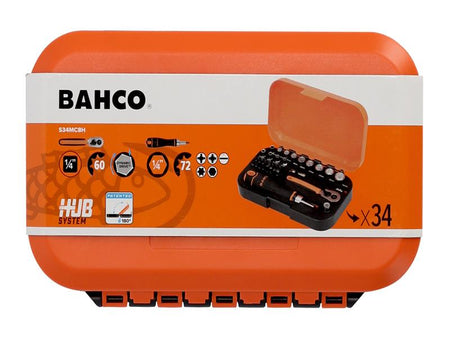 S34MC8H 1/4in Drive Socket & Bit Set, 34 Piece