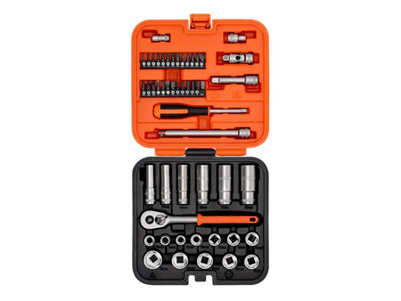 S51MC3H 3/8in Drive Standard and Deep Socket & 1/4in Bit Set, 51 Piece