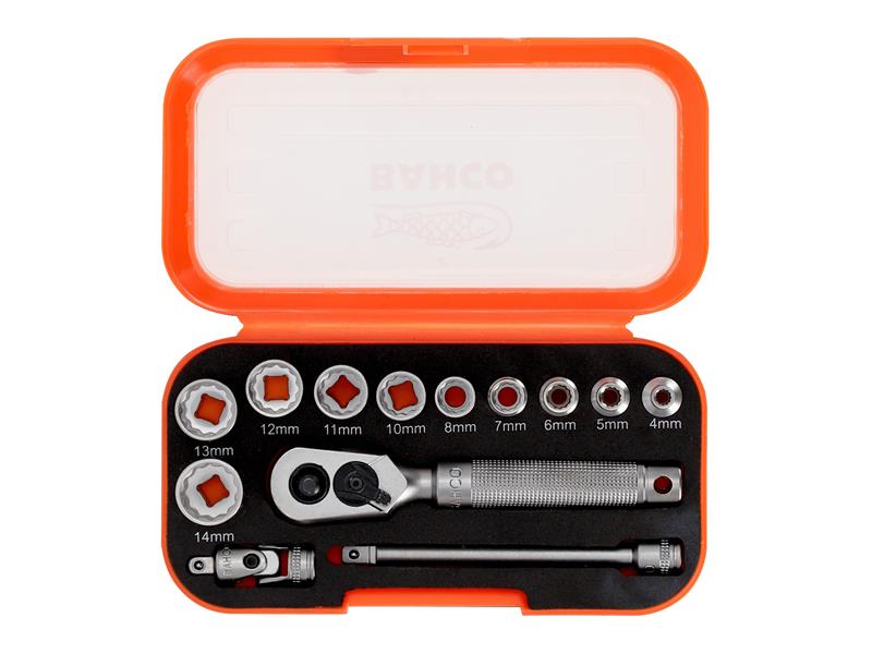 SBS13MC10.5 1/4in Drive Socket Set, 13 Piece