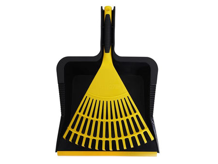 Heavy-duty Dustpan and Large Hand Rake Set