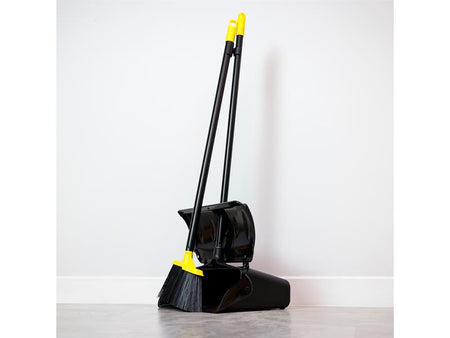 Heavy-duty Long Handled Dustpan and Brush Set