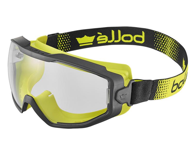 Spectrum Platinum Clear Vented Safety Googles, Black/Yellow