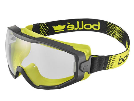Spectrum Platinum Clear Vented Safety Googles, Black/Yellow