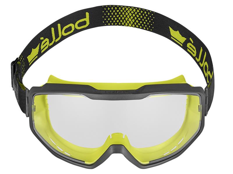 Spectrum Platinum Clear Vented Safety Googles, Black/Yellow