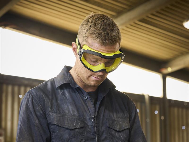 Spectrum Platinum Clear Vented Safety Googles, Black/Yellow