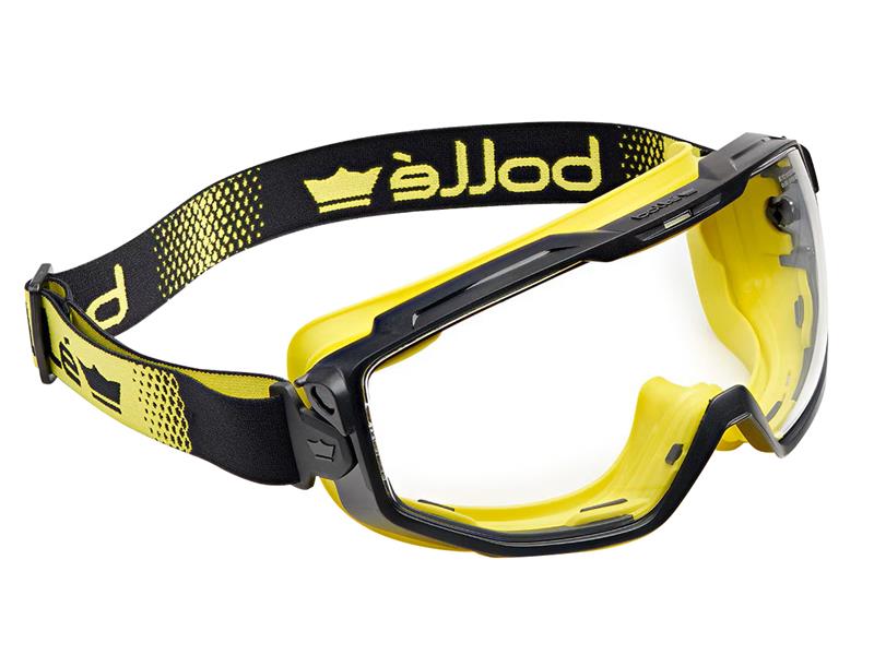 Yellow Vented Universal Goggles - PLATINUM® Clear