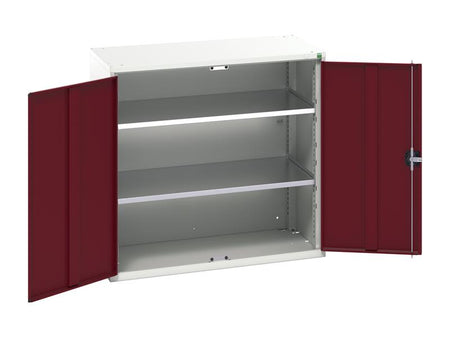 Verso 2 Shelf Cupboard 1050mm Crimson Red
